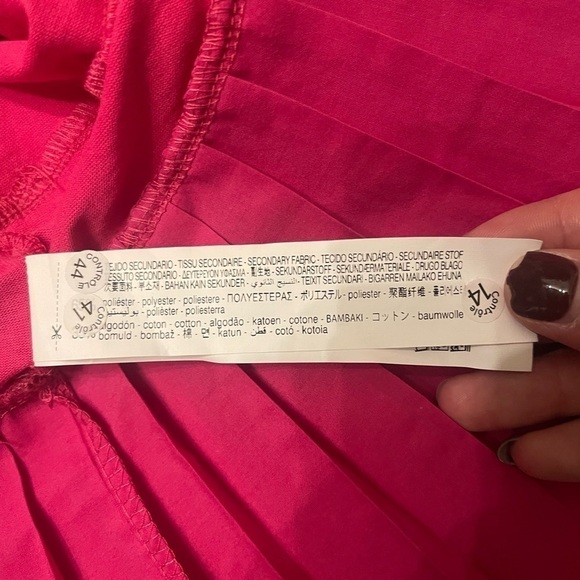 Zara Pink Peplum Ruffle Top Size Small - Picture 4 of 4